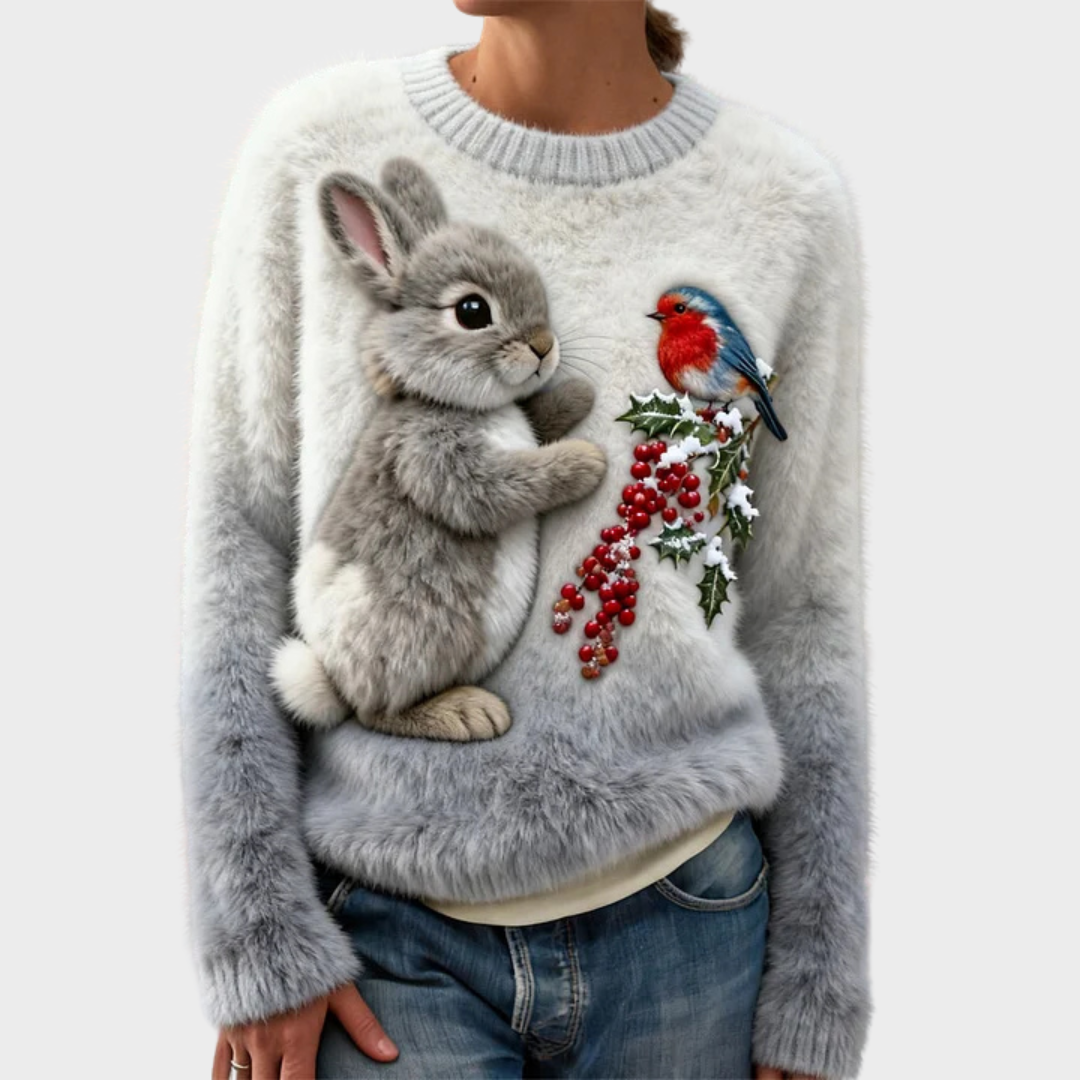 Lucy | Festive Rabbit Jumper