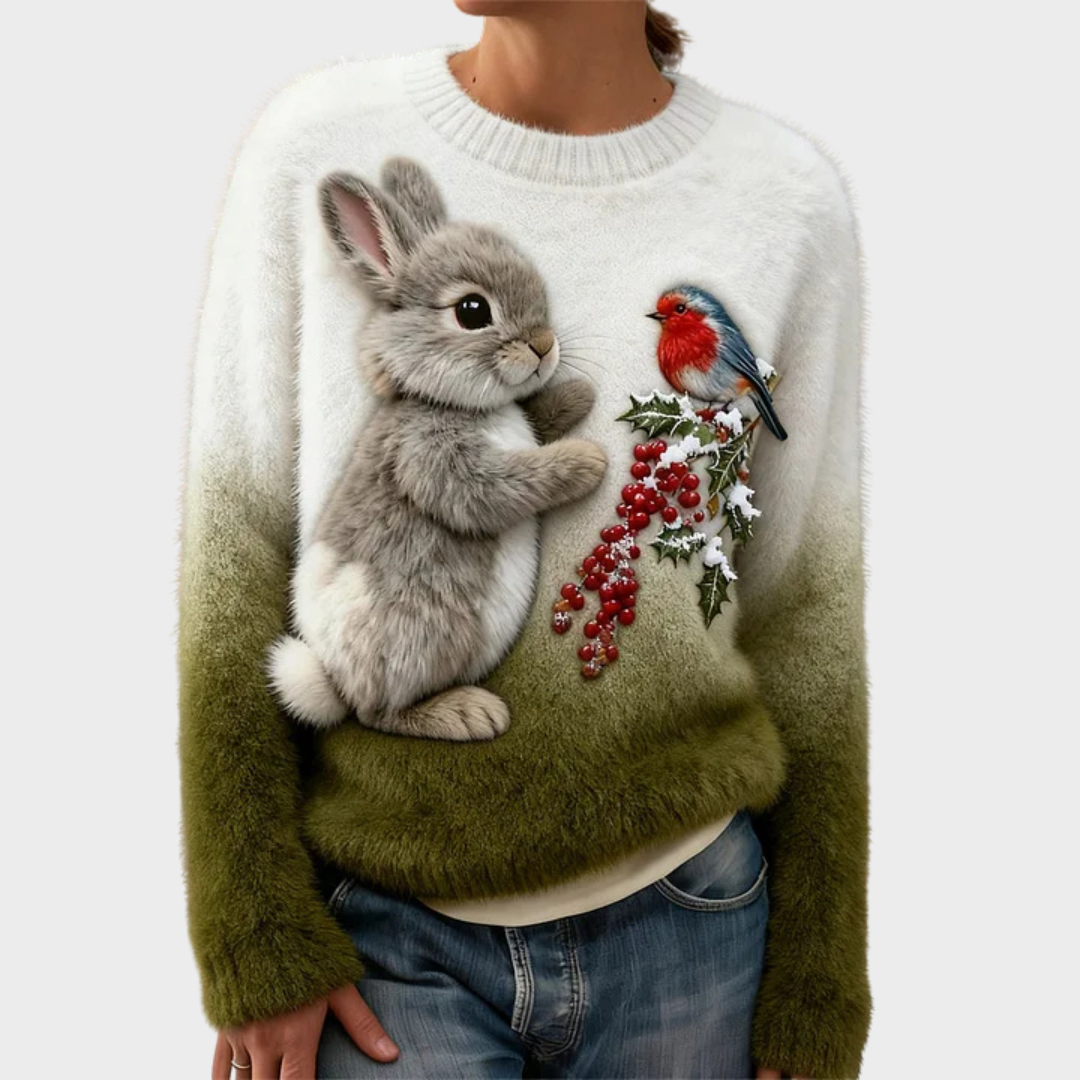 Lucy | Festive Rabbit Jumper